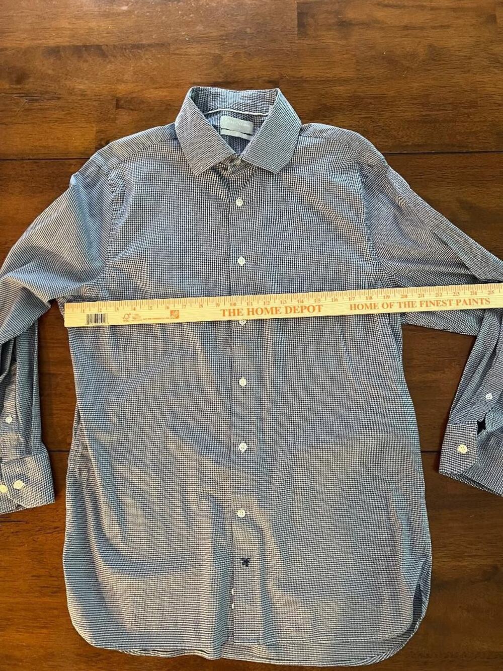 Men Hickey Freeman Classic Fit Long Sleeve Button Up Shirt Size 16-16 1/2, 34/35